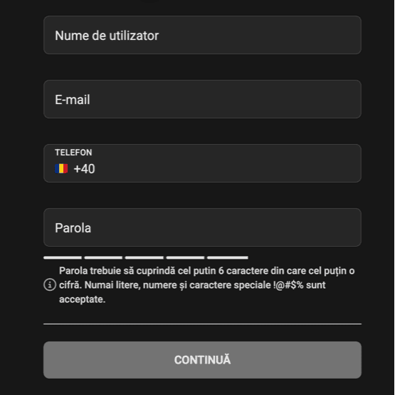 Registration at Stanleybet casino